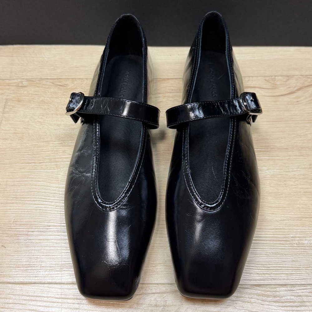 Tony Bianco Black Mary Jane Leather Flats - Picture 5 of 10